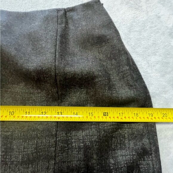Holt Renfrew Collection Grey 100% Wool Pencil Maxi Business Skirt - Picture 12 of 15